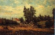 Theodore Fourmois Landscape with farms Spain oil painting artist